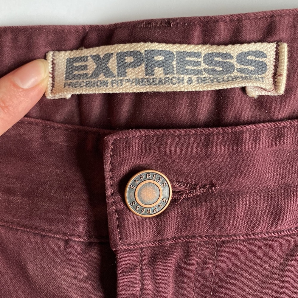 Express Precision Fit Maroon Boot Cut Jeans Size 2